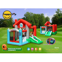 Надувний батут-гірка з басейном з кульками